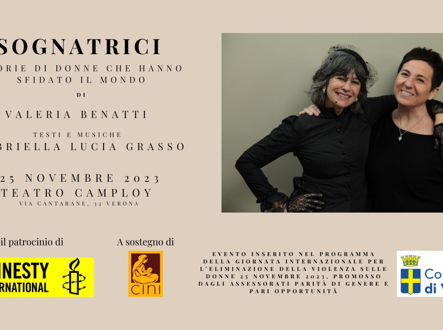 CINI Italia blog evento spettacolo sognatrici verona 25 novembre teatro camploy